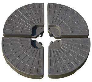 Outsunny Suport pentru Umbrela Descentralizata de Gradina cu Baza in Cruce, Set 4 Placi din HDPE 66x45x10cm