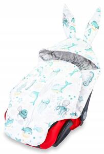 Vulpi Wrap minky pătură pentru scaunul auto, ou, cărucior 90X90 Culoare: balena