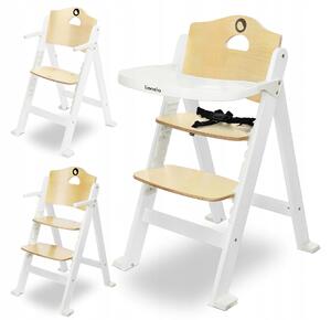Scaun de sufragerie pentru copii în creștere Lionelo Floris Culoare: alb