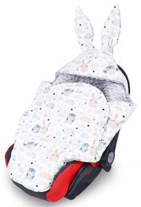 Vulpi Wrap minky pătură pentru scaunul auto, ou, cărucior 90X90 Culoare: gri-bufnițe