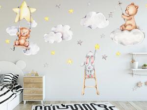 Vulpi Autocolante de perete pentru copii GoodNight 100x50 cm