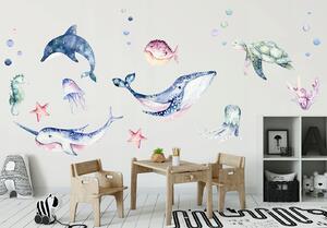 Vulpi Autocolante pentru camera copiilor Ocean 155x50 cm