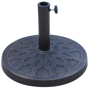 Outsunny Bază Rotundă pentru Umbrelă de Ø38 mm și Ø48 mm cu Mâner, Ø45x33 cm, Bronz | Aosom Romania