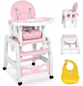 Ricokids 3in1 scaun de hrănire pentru copii 3in1 roz