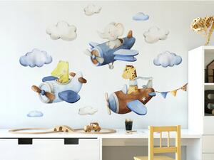 Vulpi Autocolante de perete pentru copii Uniqe Planes 100x60 cm