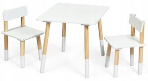 Vulpi Creative Table masă din lemn pentru copii + 2 scaune