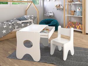 Vulpi Scaun pentru copii cu masă Simply Culoare: alb