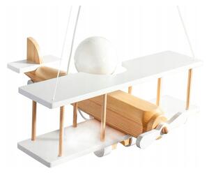 Vulpi Plafonieră pentru camera copiilor Luxi Airplane din lemn/alb