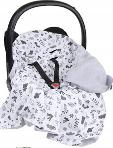 Vulpi Muslin pătură pentru scaunul auto Baby 80x80 Culoare: gri