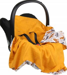 Vulpi Muslin pătură pentru scaunul auto Baby 80x80 Culoare: muștar