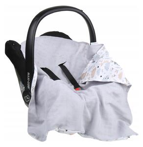 Vulpi Muslin pătură pentru scaunul auto Baby 80x80 Culoare: gri-bufnițe