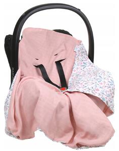 Vulpi Muslin pătură pentru scaunul auto Baby 80x80 Culoare: roz