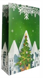 Pungi Cadou Brad de Craciun Mari 23x38x10 cm Set 10 buc