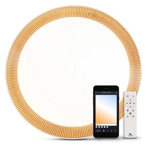 Plafonieră Smart LED Pulsar Gold Ring 36W, Diametru 55cm, Temperatură Culoare Reglabilă 3000K-6500K, Design Modern Auriu pentru Iluminat Interior