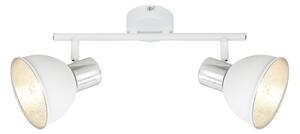 Aplica Modernă Klausen Fresh AP2, 2xE14 Alb Argintiu, Design Urban Minimalist pentru Interior, Dimensiuni Compacte 17x40x11.5 cm, Iluminat Elegant