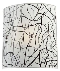 Aplică Klausen Elysia 260 KL5813, Design Modern Alb-Negru, Sticlă și Metal, 1xE27, 26x22.5x8.5 cm, Iluminat Elegant pentru Interior, Eficientă