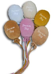 Balon/pernă decorativă din velur cu nume