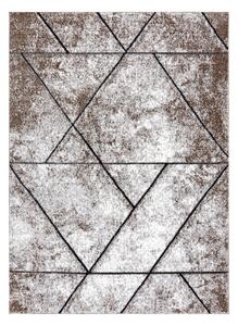Covor modern COZY 8872 Wall, geometric, triunghiurile - structural două niveluri de lână braun