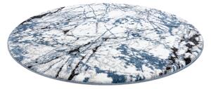 Covor modern COZY 8871 Cerc, Marble, Marmură - structural două niveluri de lână albastru
