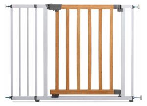 Barieră pentru uși și scări Woods 73-98,5 cm alb+lemn
