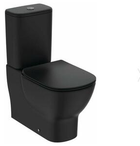 Set vas WC stativ Ideal Standard, Tesi AquaBlade, back-to-wall, negru mat
