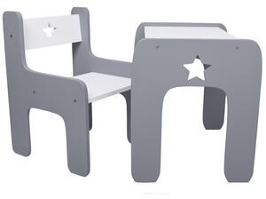 Design masă și scaun pentru copii WoodStar Culoare: gri