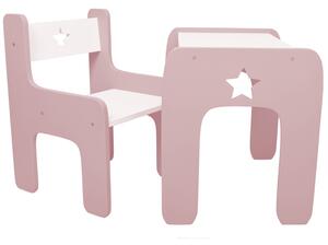 Design masă și scaun pentru copii WoodStar Culoare: roz