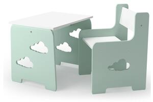 WoodStar Design masă și scaun pentru copii WoodCloud Culoare: menta