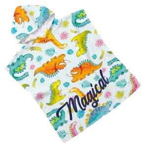 Poncho pentru copii HAPPY DINO colorat 60x120 cm