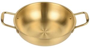 Tigaie tip platou Pufo cu 2 manere pentru servire, paella, fructe de mare, 22 cm, auriu