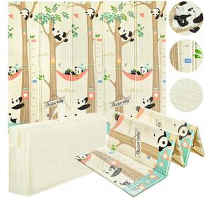 4FIZJO-KIDS Covoraș de joacă pliabil din spumă pentru copii 197x177 Panda Park