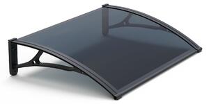 Copertină PRO 100x100 cm din aluminiu și plexiglas – Negru/Antracit