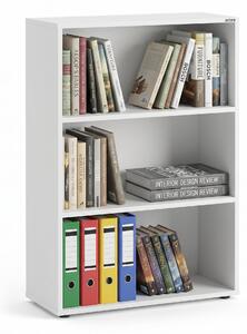 Biblioteca Adore Rio Mini, 3 rafturi, Alb - Nuc - Antracit, 72x109x34 cm