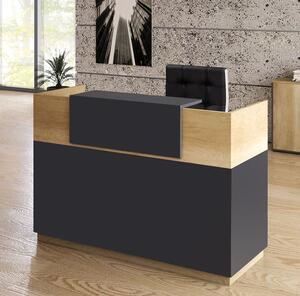 Receptie Lotus, stejar - Gri inchis, 180x70x110 cm