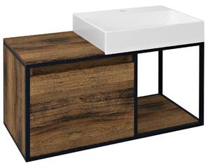 Sapho Sapho, dulap lavoar SKARA 100x49,5x46,5cm, stejar negru mat/collingwood, CG004-1919