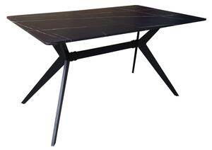 Masa Bucatarie/Dining Nappas MDF Finisaj Marmura Neagra 140x80x75cm