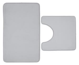 Covorașe de baie gri-deschis pentru WC 2 buc. din spumă cu memorie 50x80 cm Anti-Bacterial – Catherine Lansfield