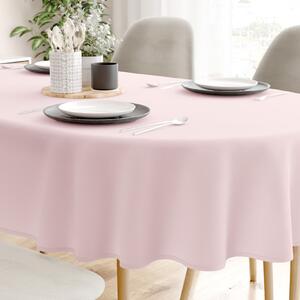 Goldea față de masă 100% bumbac roz pudră - ovală 120 x 180 cm