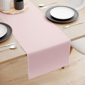 Goldea napron de masă 100% bumbac - roz pudră 35x180 cm