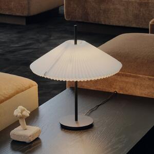 New Works Lampa de masă LED Nebra, negru/alb, 45 cm, din material textil, Negru, Camera de zi / sufragerie, Metal, Design