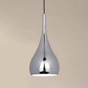 Näve Retro - lampă suspendată metalică, culoare crom, reglabil, Metalic, Camera de zi / sufragerie, Metal, Modern