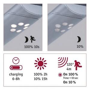 Paulmann 94261 - LED 1,2W IP44 Lampa solară de perete cu senzor ILIAS 3,7V