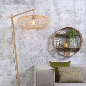 Good & Mojo GOOD MOJO lampă cu arc Cango mare, naturală, înălțime 176 cm, Lemn, Camera de zi / sufragerie, Bamboo, Design
