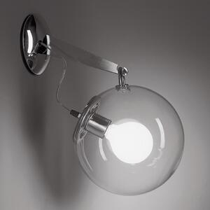 Artemide Miconos aplică din sticlă, crom, reglabil, Metalic, Camera de zi / sufragerie, Sticlă, Design