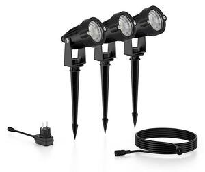 SET 3x spot LED de exterior Philips CAPER LED/1,5W/24/230V IP44