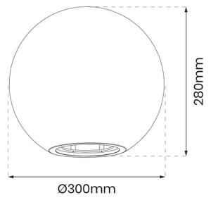 Lampă LED de exterior GLOBO 1xE27/9W/230V d. 30 cm IP44