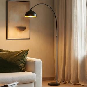 Lindby Lampadar Tonka, negru, metal, 185 cm, E27, Negru, Camera de zi / sufragerie, Metal, Modern