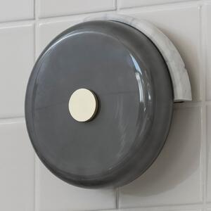 DESIGN BY US Aplică de perete LED Trip, gri cenușiu/gri, marmură, sticlă, 2.700 K, Camera de zi / sufragerie, Piatră, Design