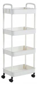 Raft pe roti POZIO 36x24x84 cm alb
