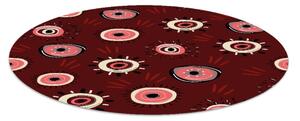 Covoras protectie pardoseala Model de ochi burgundy